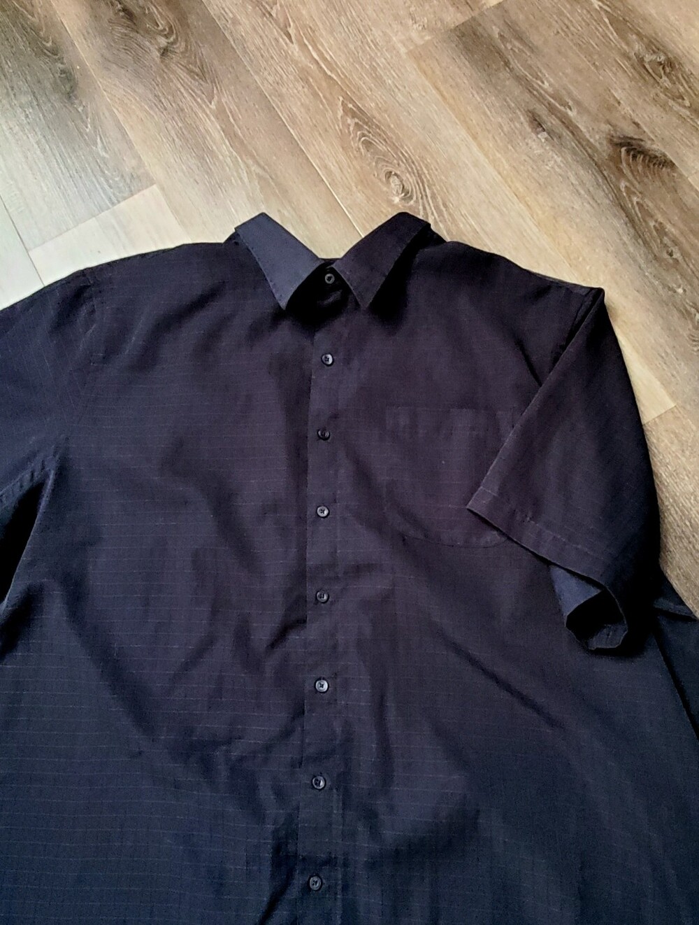 HARBOR BAY Men's Navy Blue Short Sleeve Shirt Size 3XL - Picture 6 of 13